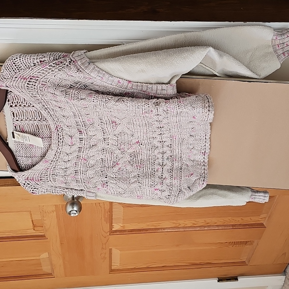 Free People Honey Cable Pullover Sweater Xs View 5